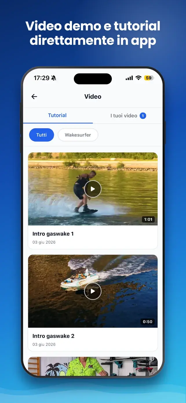 App GasWake — Video e tutorial