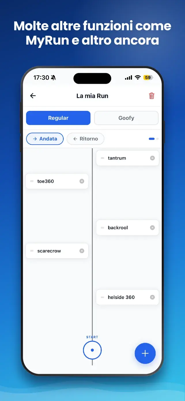 App GasWake — MyRun e trick list